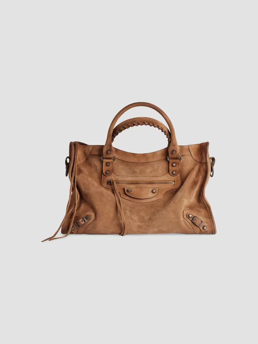 Le City Medium Suede Tote Bag by Balenciaga