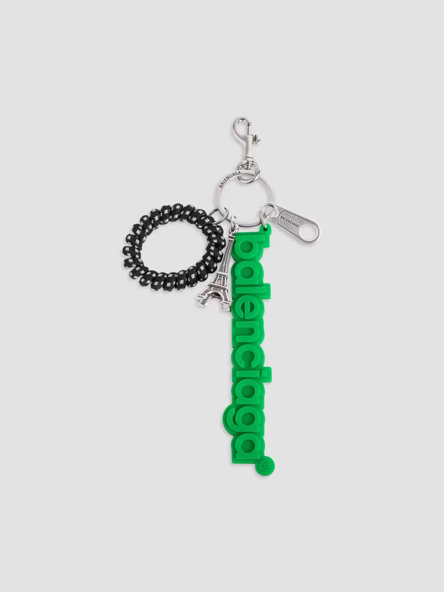 Logo Keychain Charm by Balenciaga