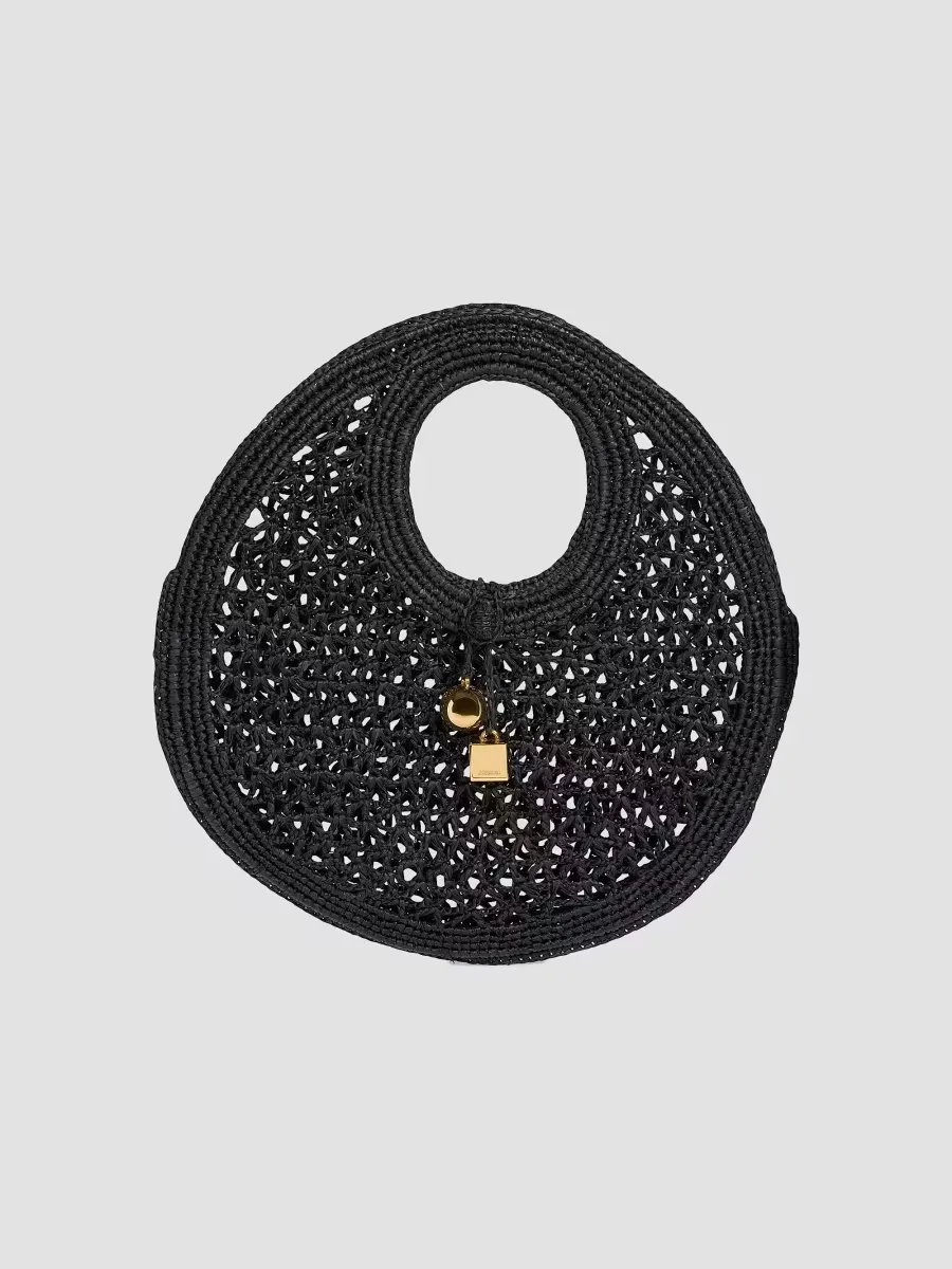 Le Petit Rond Crotchet-Knit Raffia Bag by JACQUEMUS