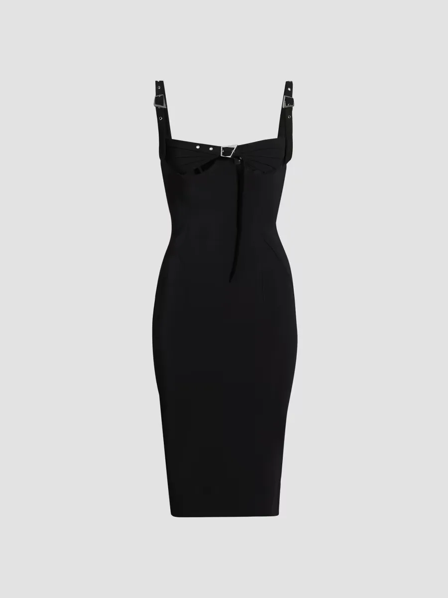 Bustier Cut-Out Sheath Dress by Mugler