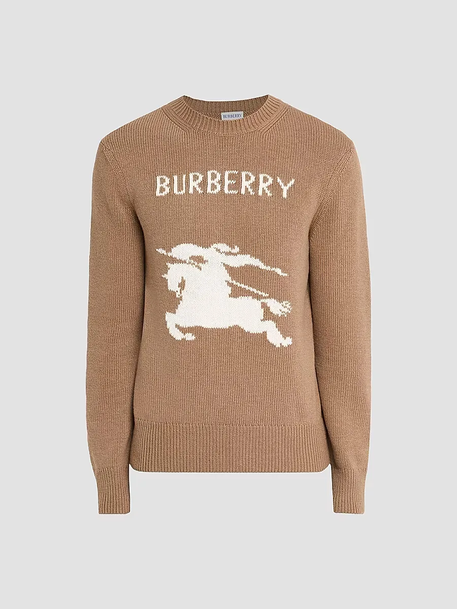 Cashmere-Blend Logo Sweater by Burberry