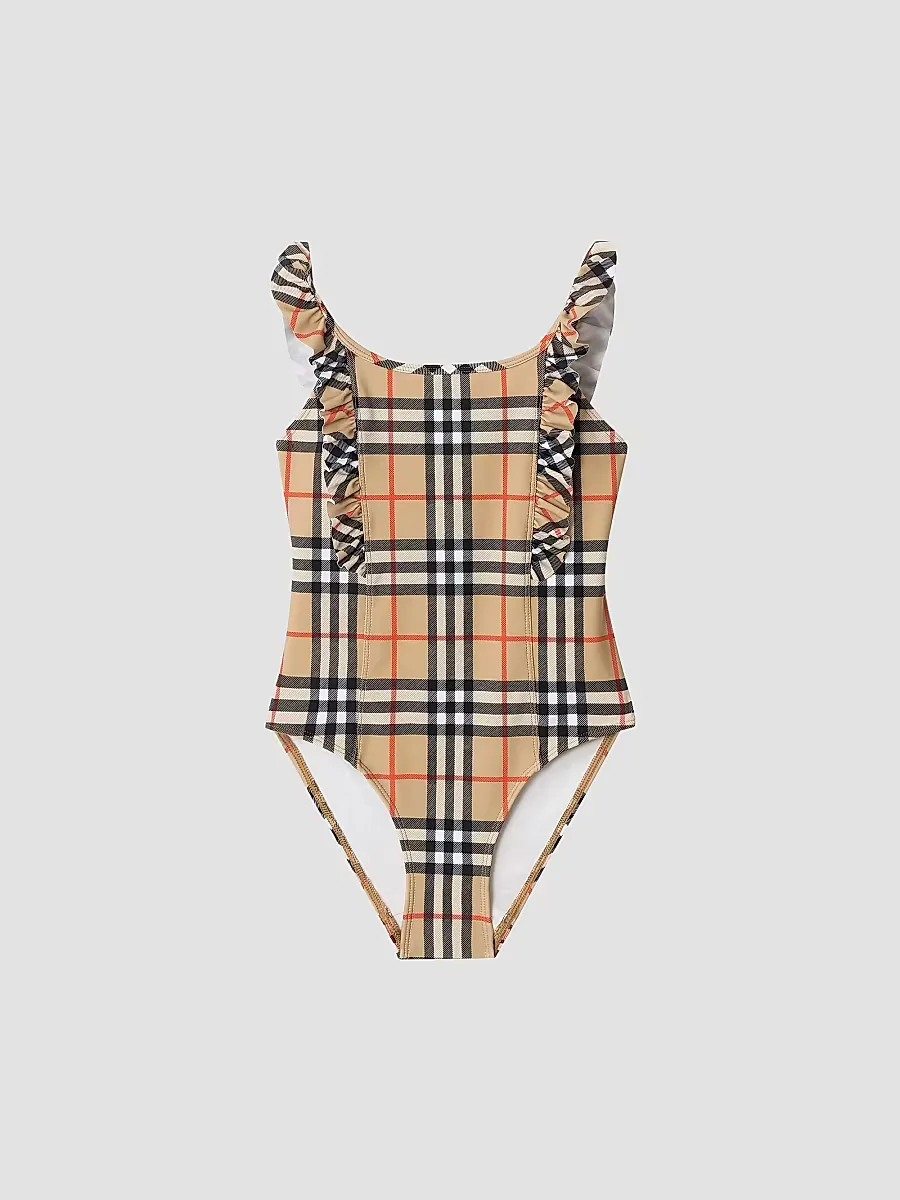 Tilly Check One-Piece Swimsuit by Burberry