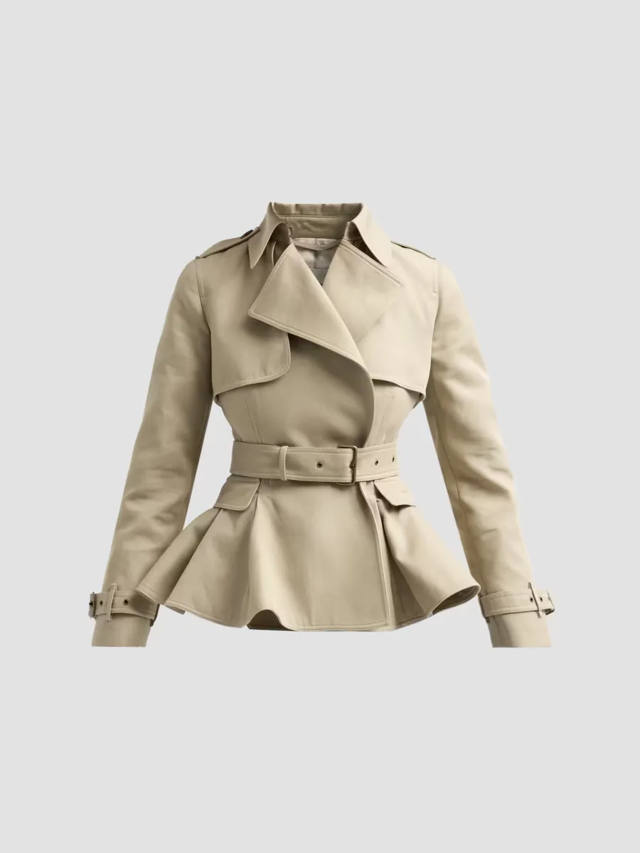 Pembury Peplum Short Trench by Burberry