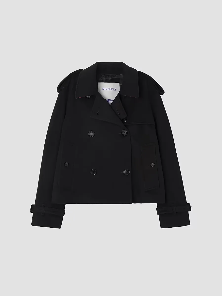 Mayfair Cashmere Crop Trench Jacket by Burberry