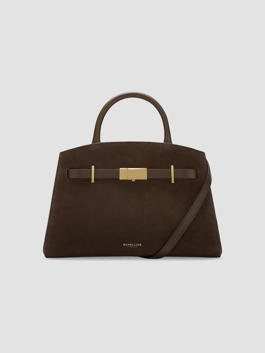 The Small Hudson Suede Top-Handle Bag