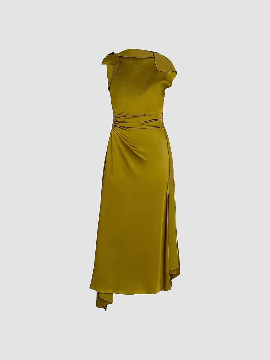 Drape Bias-Cut Midi-Dress by Victoria Beckham