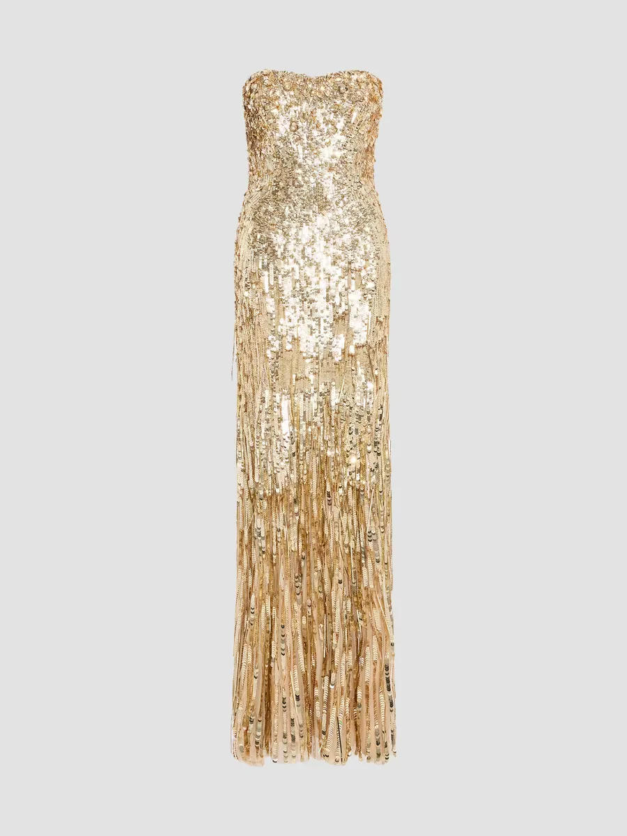 Kimi Sequin-Embellished Strapless Gown by Jenny Packham