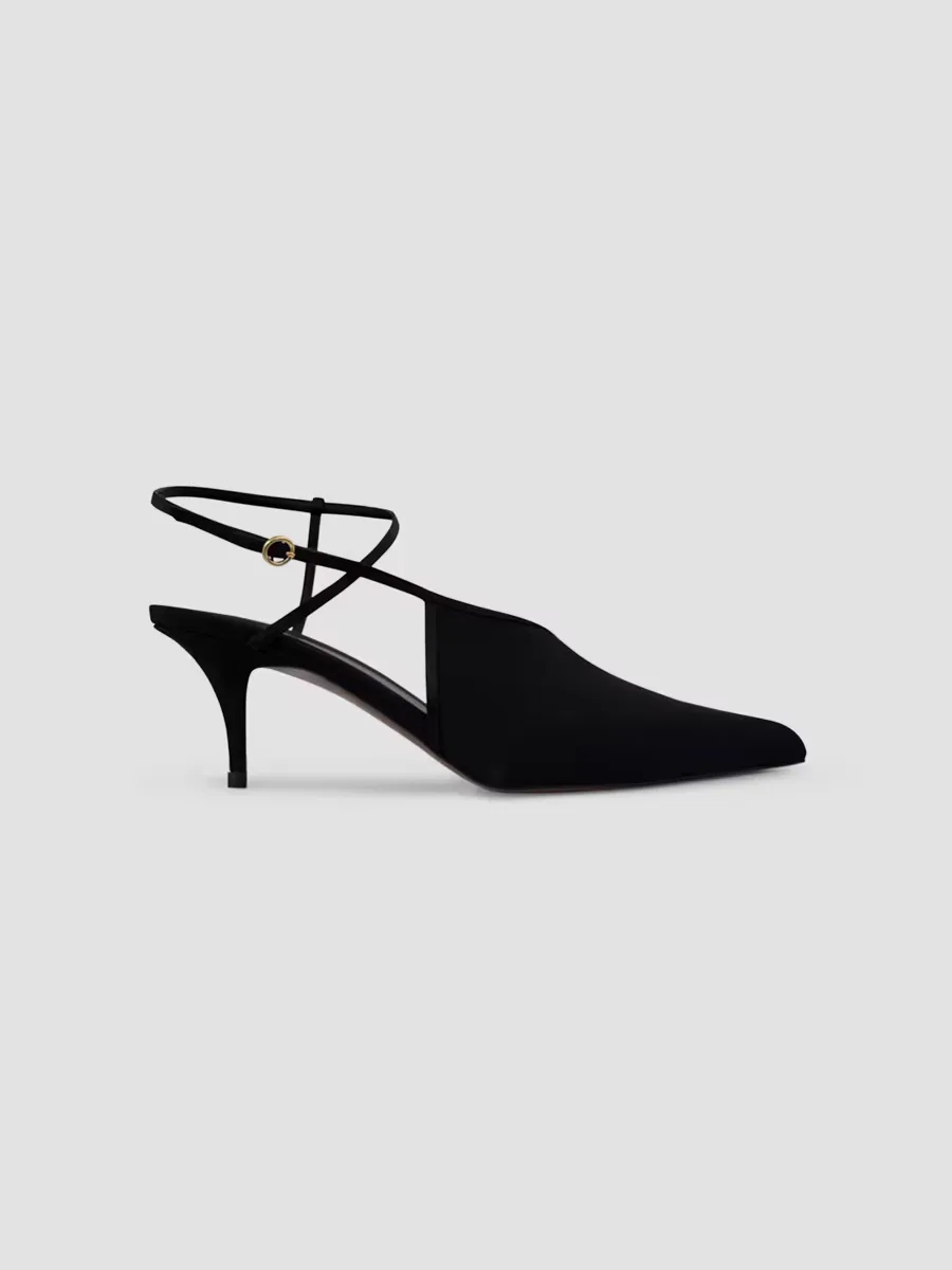 Orani 65MM Crepe Slingback Heels by Neous