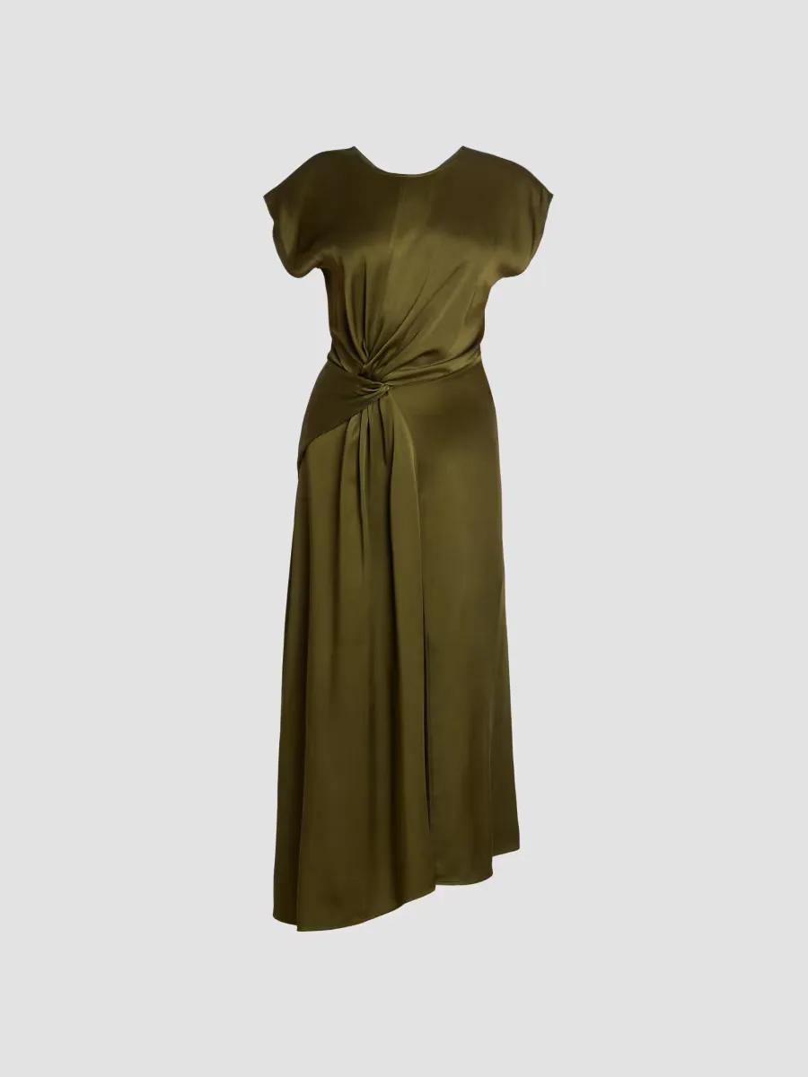 Aria Twist-Front Midi Dress