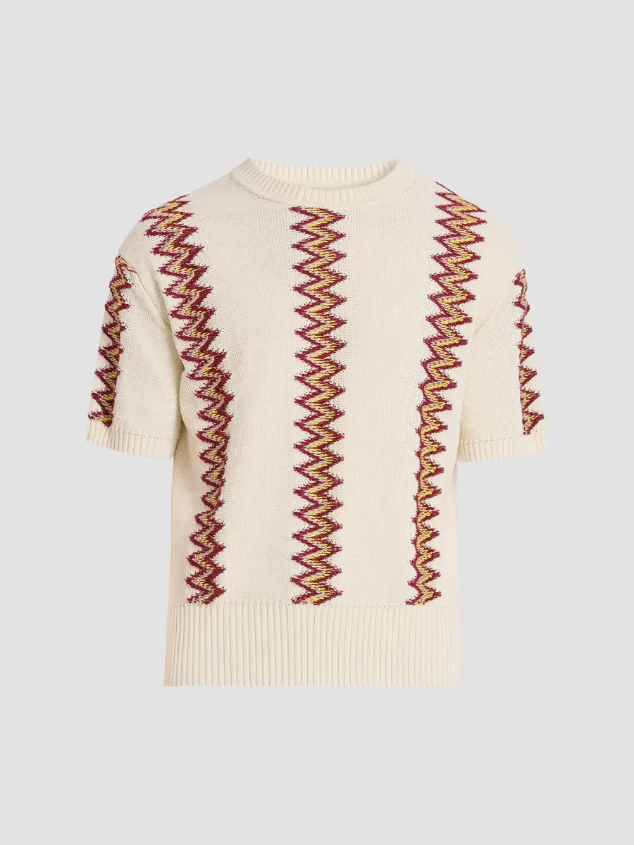 Chevron Knit Cotton Sweater by JW Anderson
