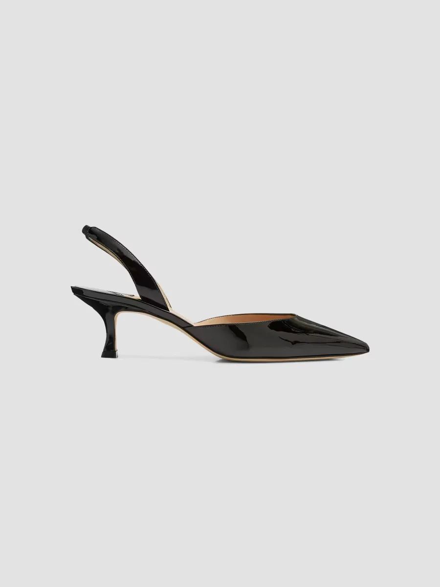 Carolyne 50 Patent Leather Slingback Pumps