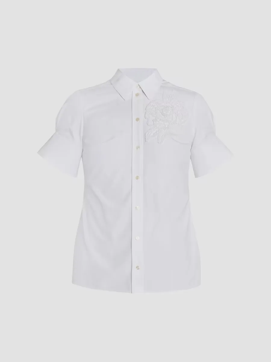 Floral Appliqué Cotton Shirt by Erdem