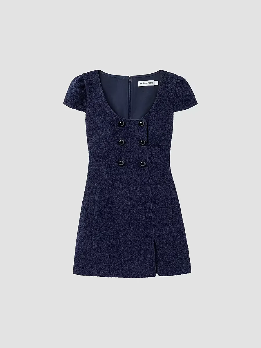 Textured Bouclé Minidress by Self Portrait
