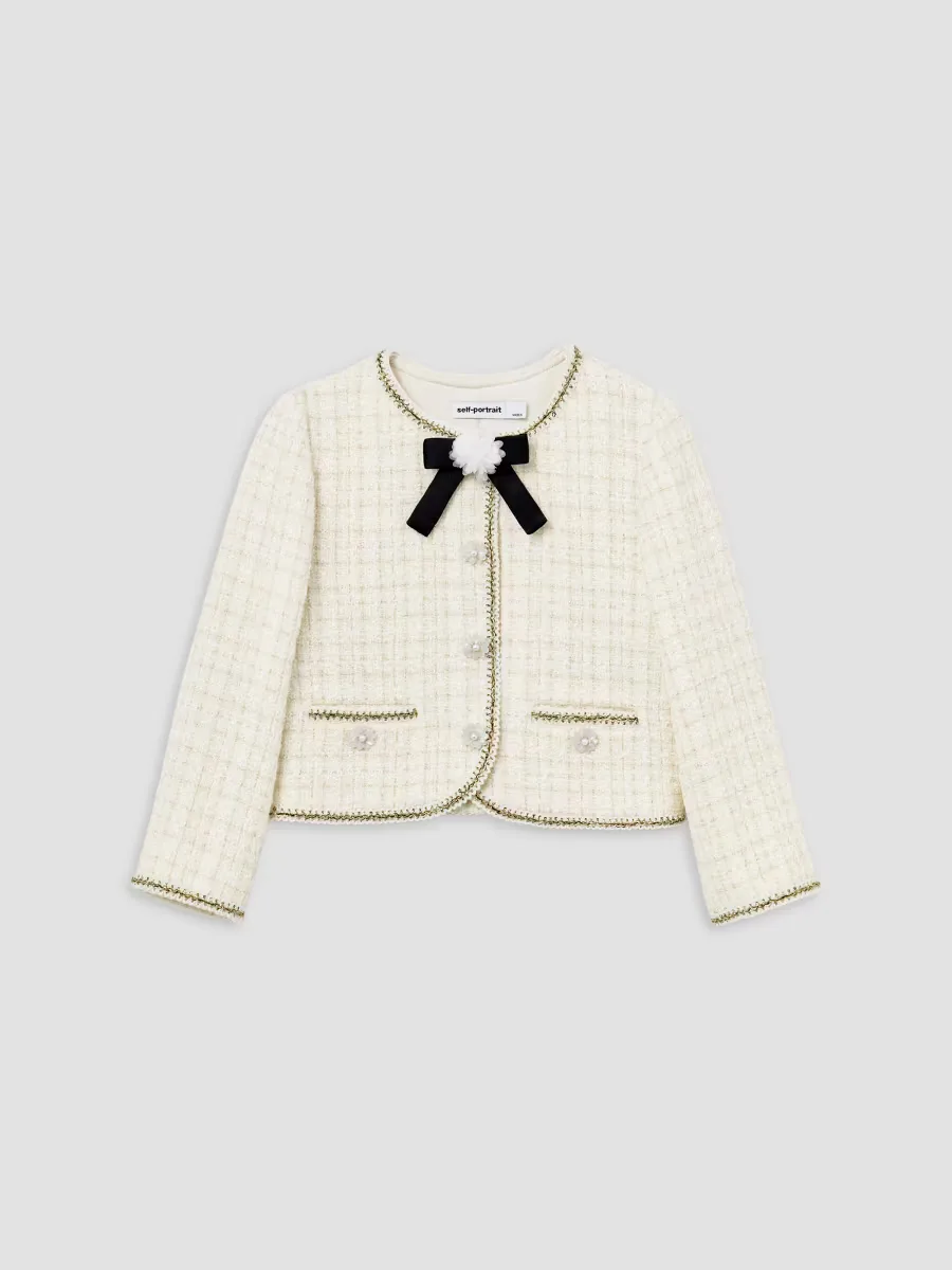 Bouclé Bow Jacket by Self Portrait