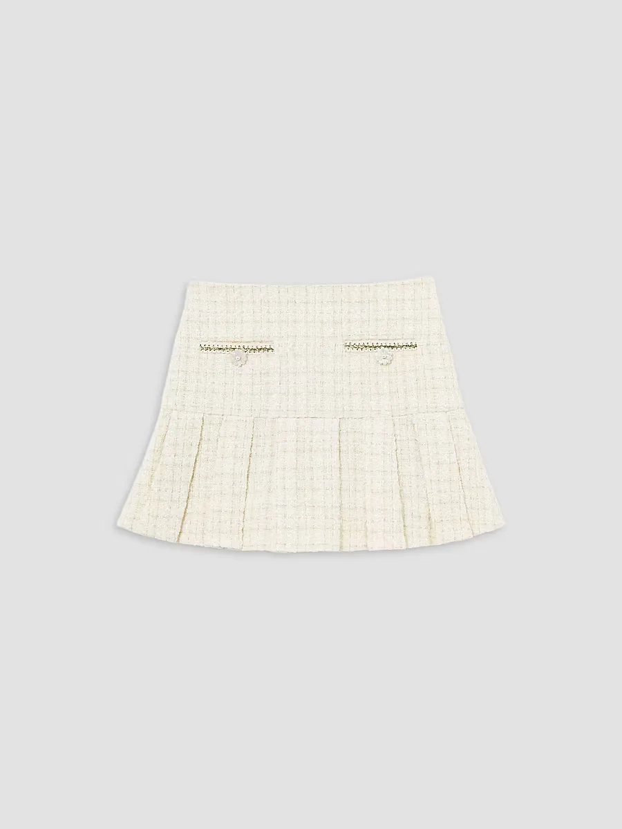 Pleated Bouclé Skirt by Self Portrait