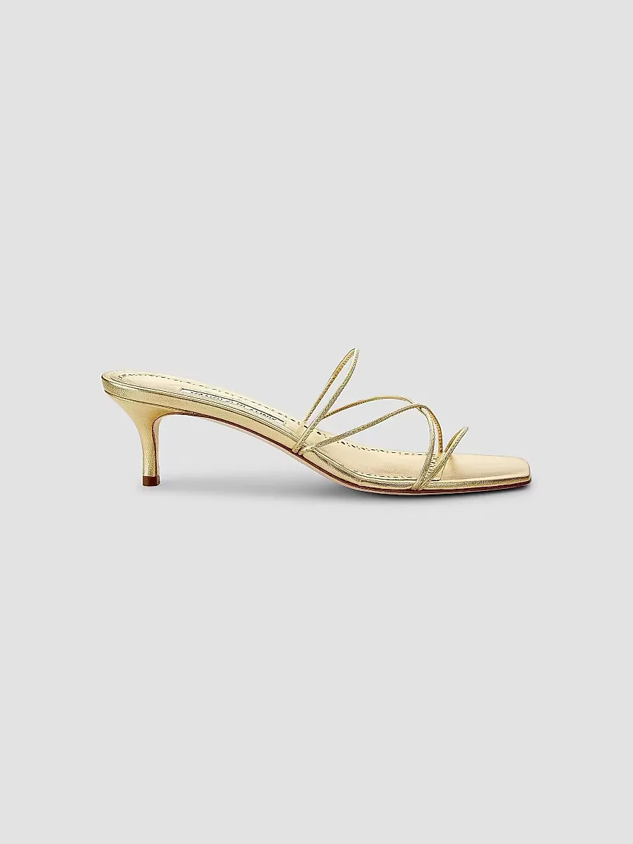 Ninfemu 50MM Leather Strappy Sandals by Manolo Blahnik