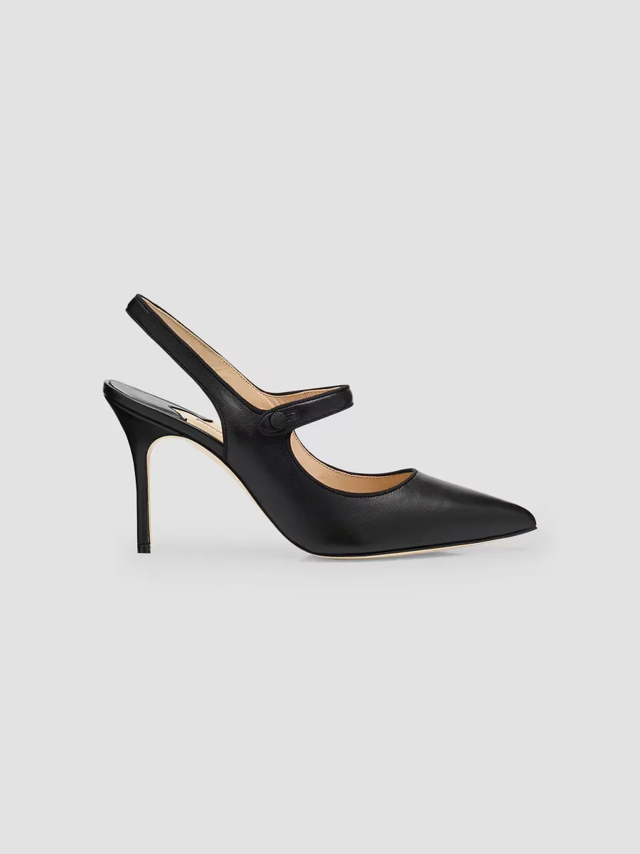 Camparisli 90MM Leather Mary Jane Pumps by Manolo Blahnik