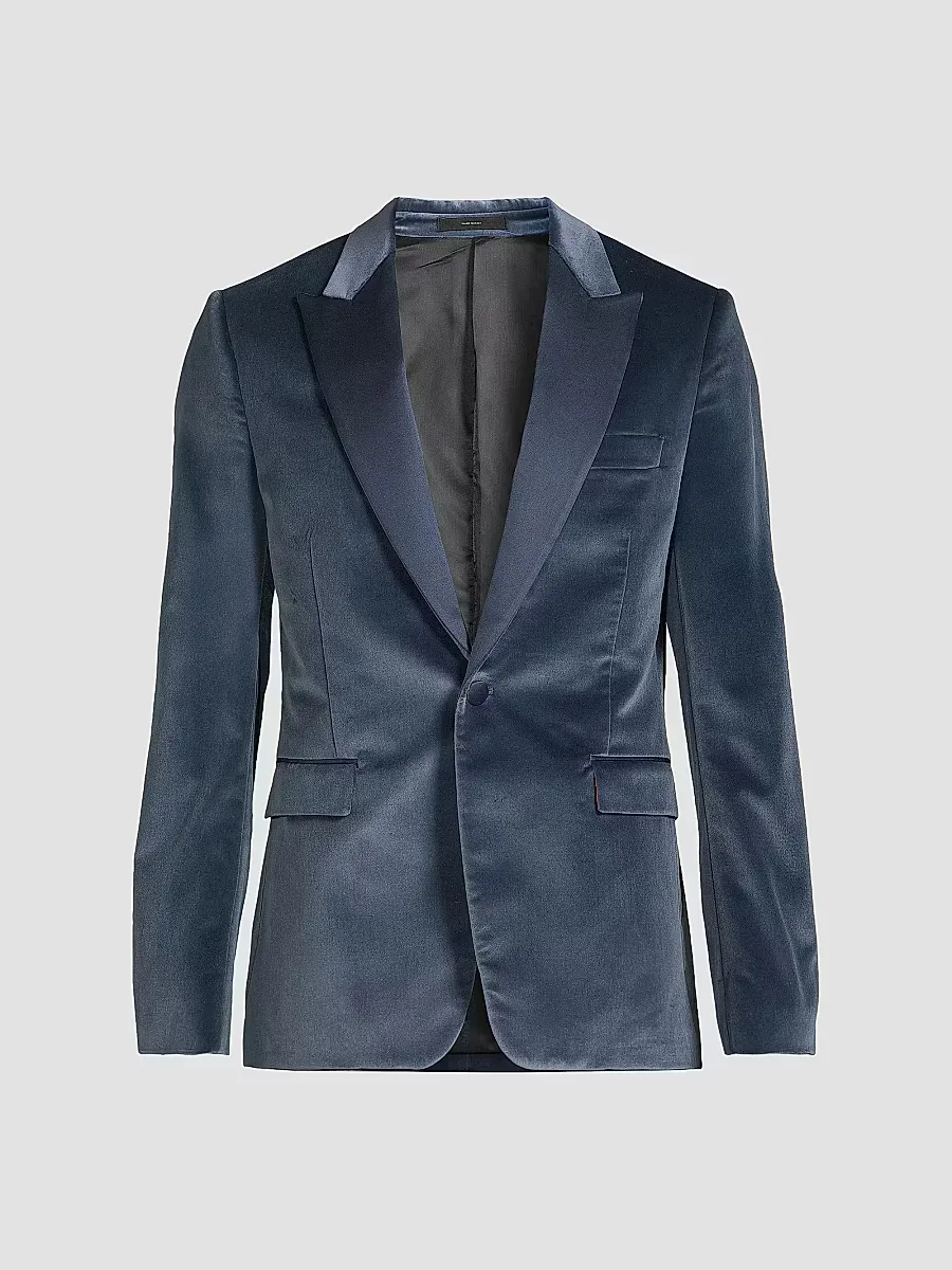 Velvet One-Button Jacket by Paul Smith
