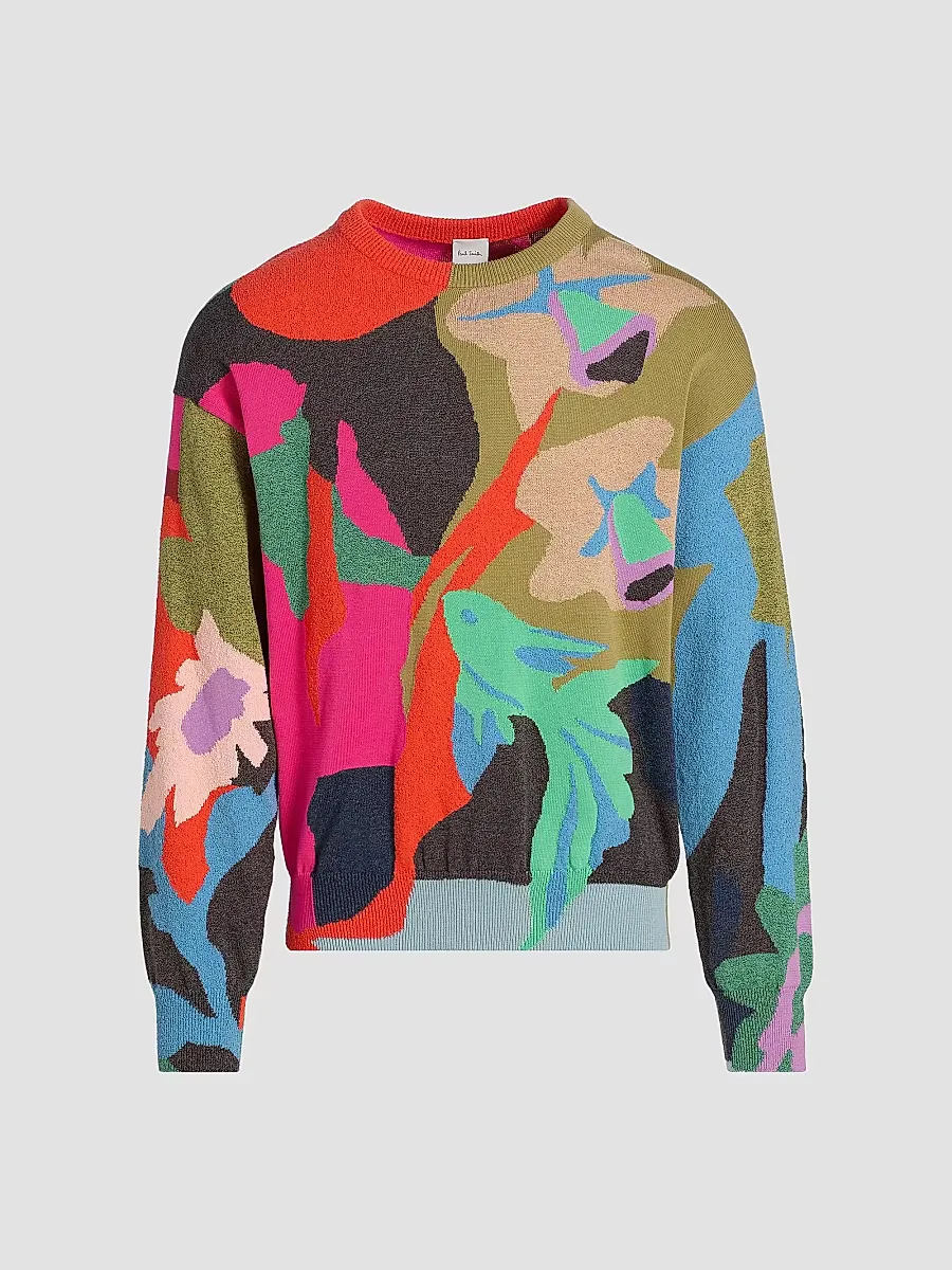 Fish Cotton-Nylon Crewneck Sweater