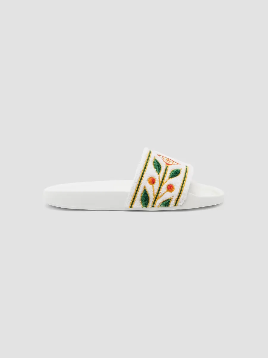 Logo Embroidered Slides by Casablanca