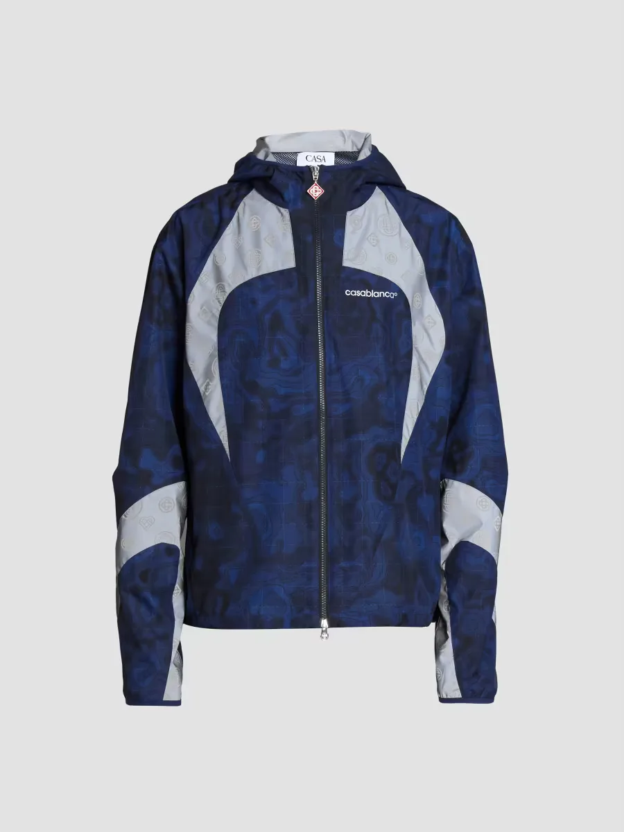 Printed Full-Zip Hooded Jacket by Casablanca