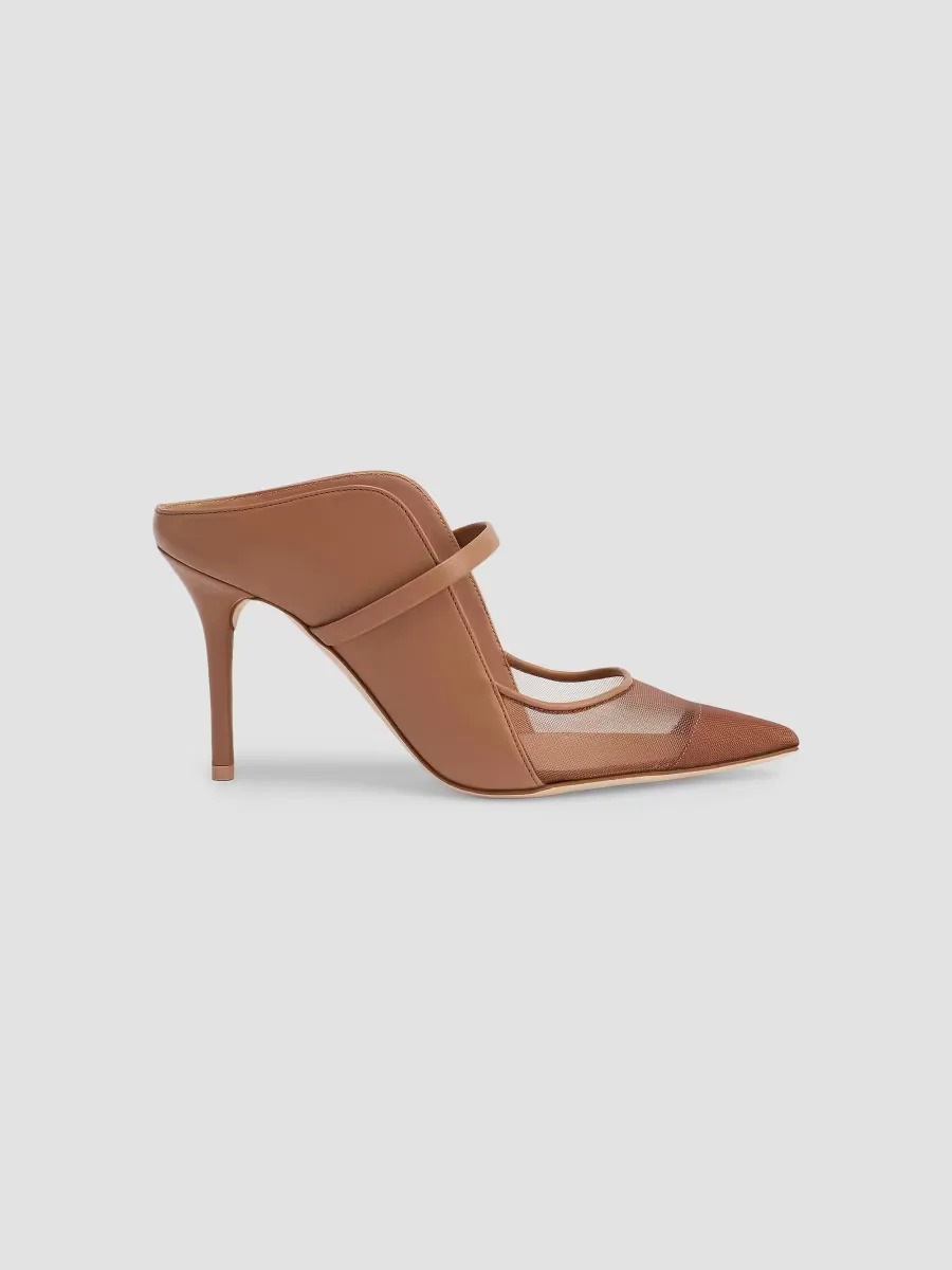 Maureen Arc 85MM Leather Mules by Malone Souliers