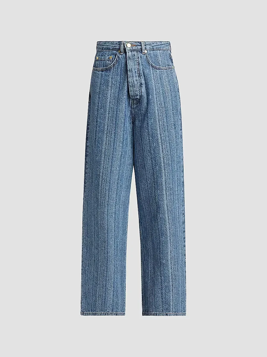 Striped Baggy-Fit Jeans by GANNI