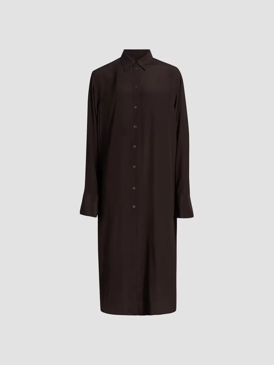 Silk Midi Shirtdress by Totême