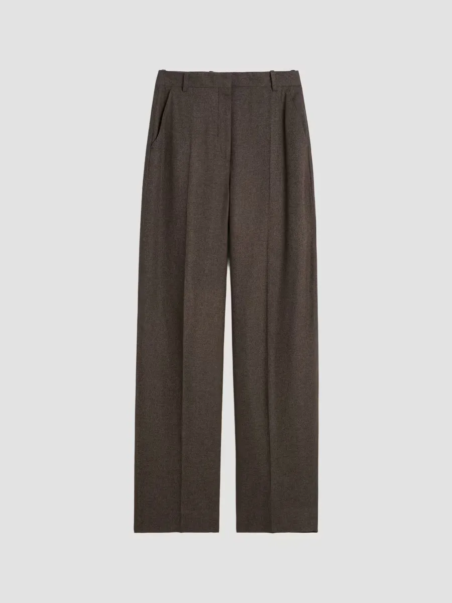 High-Rise Wool-Blend Trousers by Totême