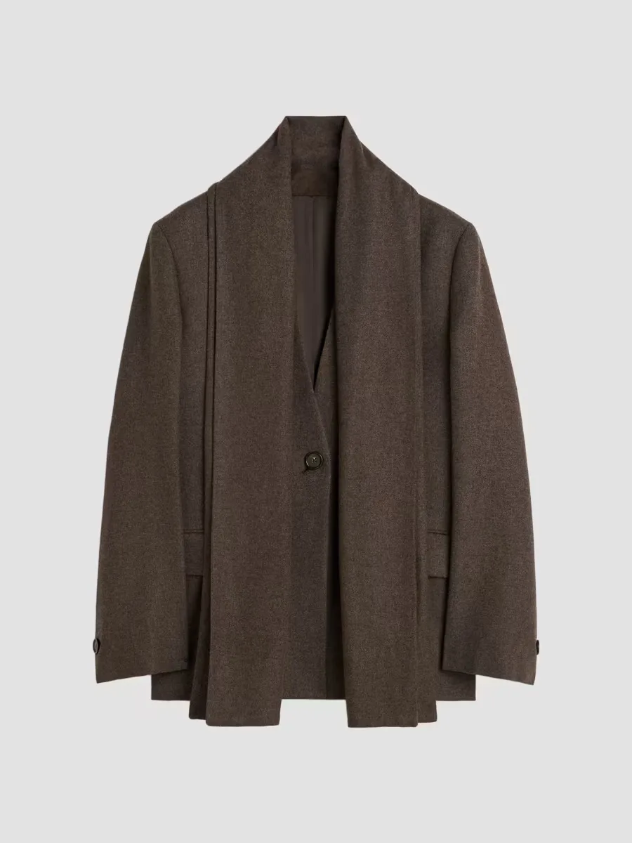 Scarf Lapel Blazer by Totême