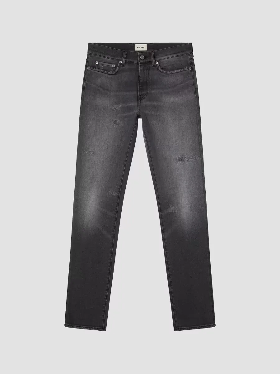 Mid-Rise Straight-Leg Jeans by BLK DNM