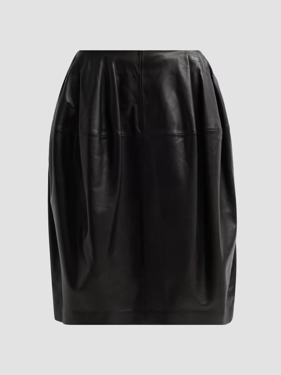 Sheath Leather Knee-Length Skirt by Totême