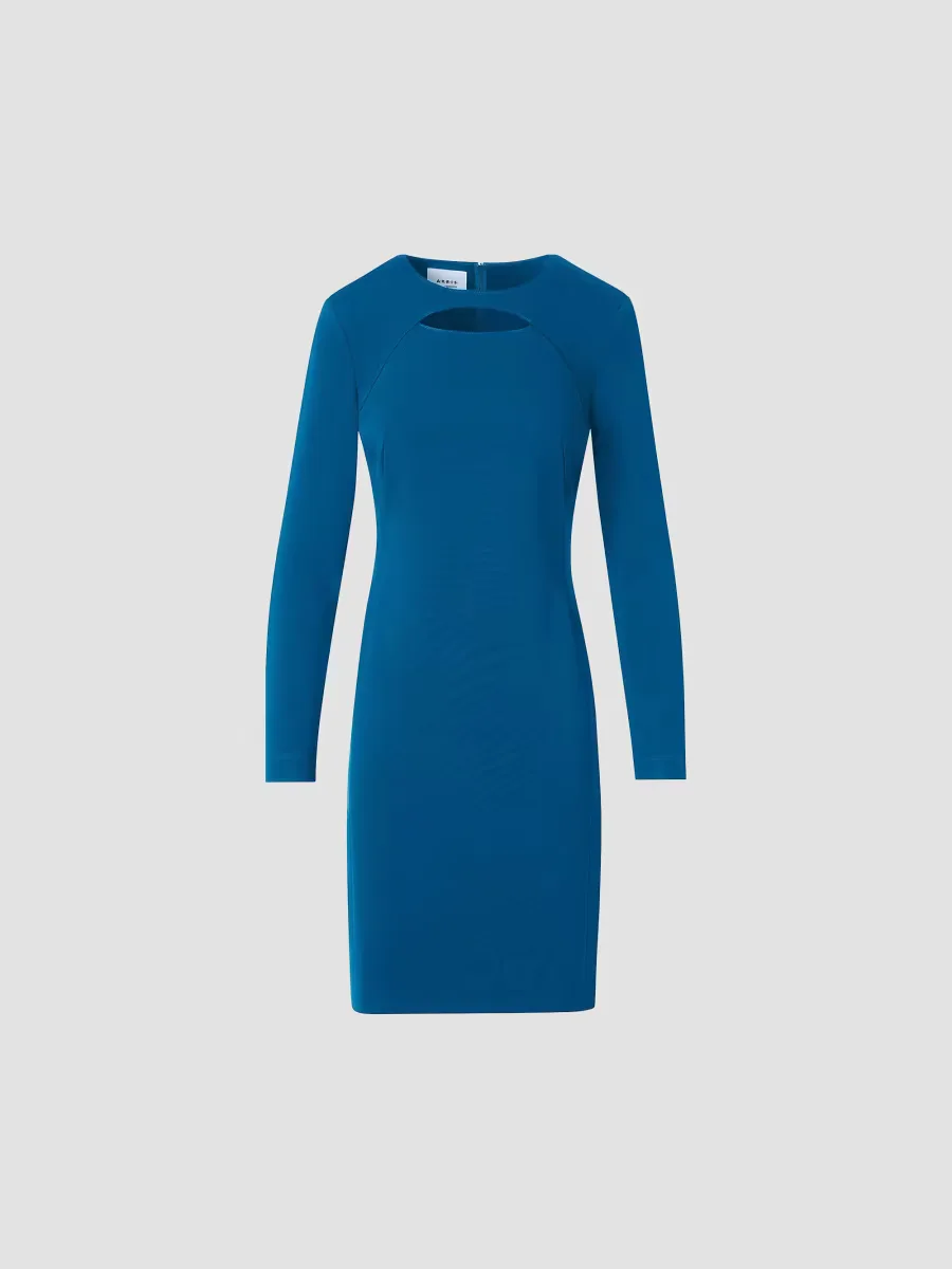 Chest Cut-Out Sheath Dress by Akris Punto