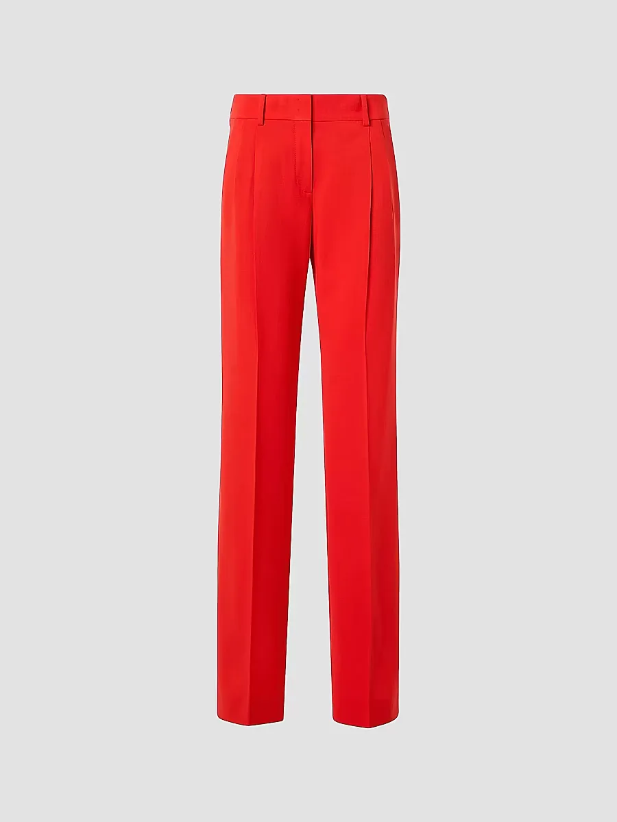 Fabri Wool-Blend Crease Pants by Akris