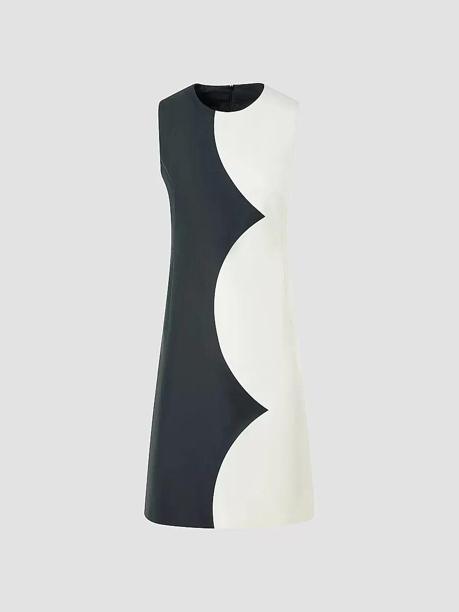 Cloud Print Cotton-Silk Sheath Dress by Akris