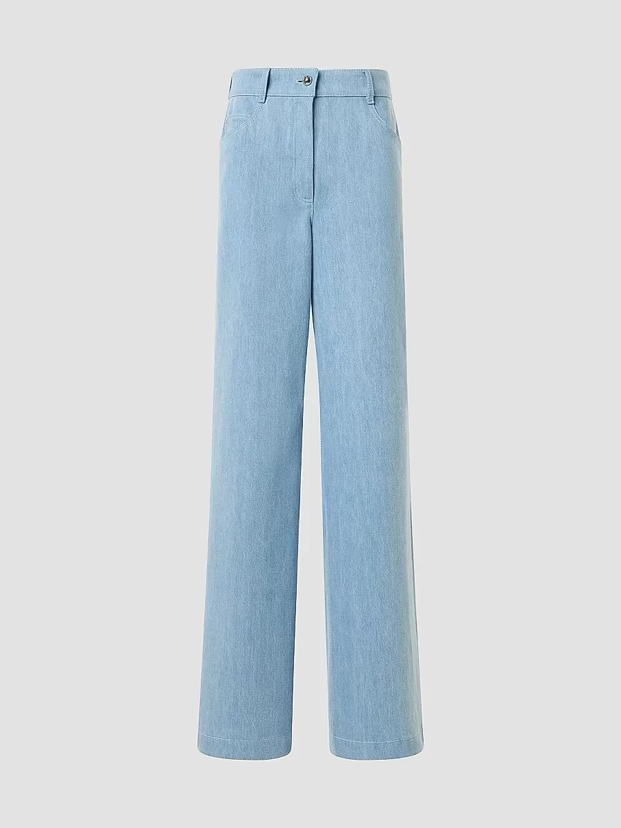 Cooper Denim High-Rise Wide-Leg Jeans by Akris Punto