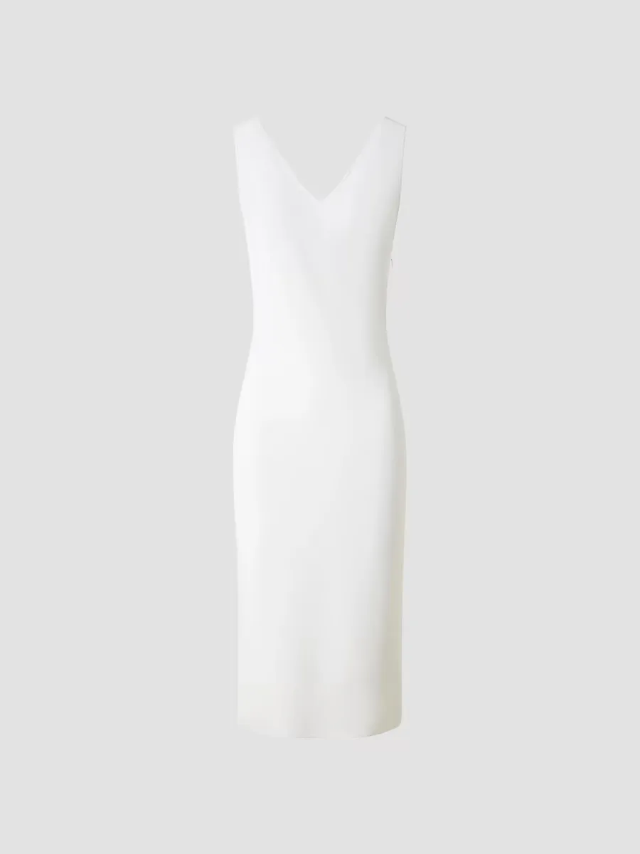 Stretch V-Neck Sheath Midi-Dress by Akris