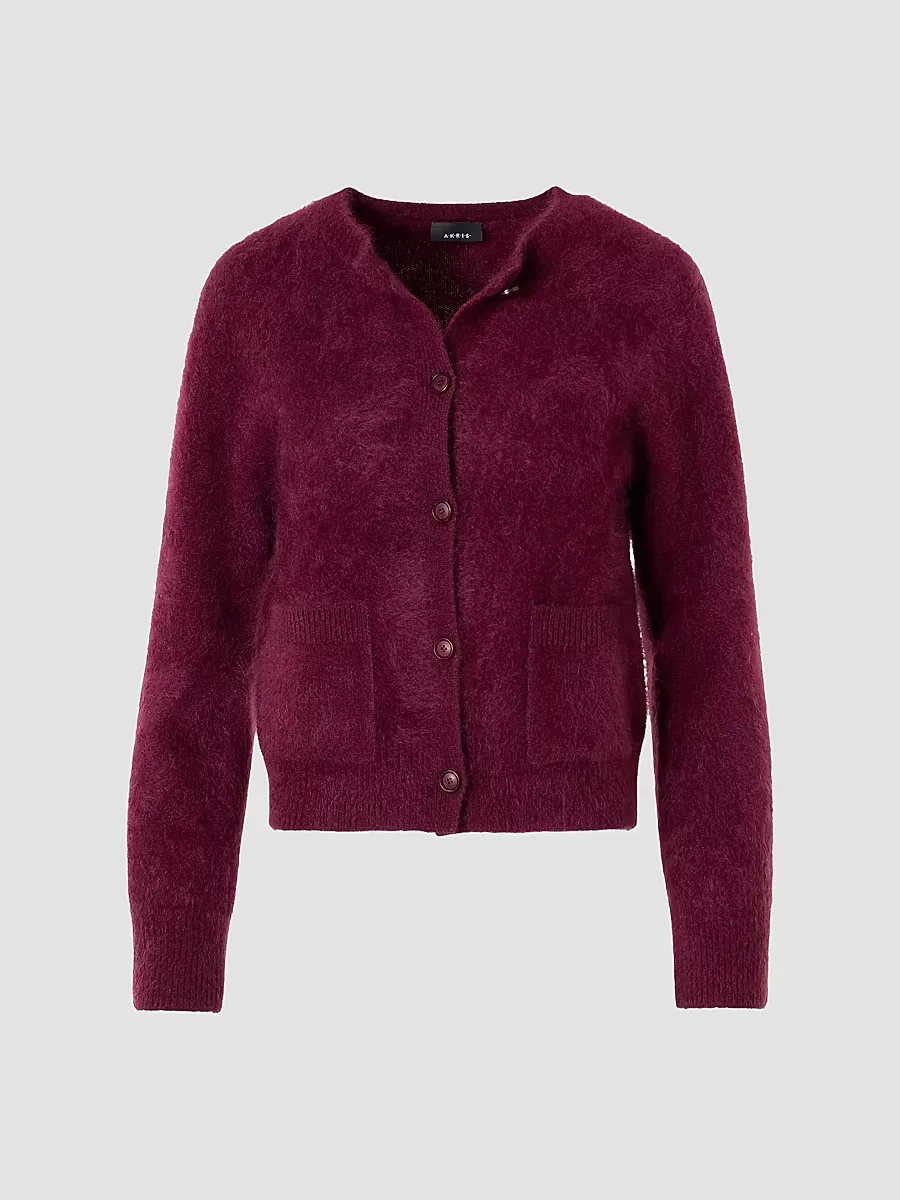 Cloud Brushed Cashmere Cardigan by Akris