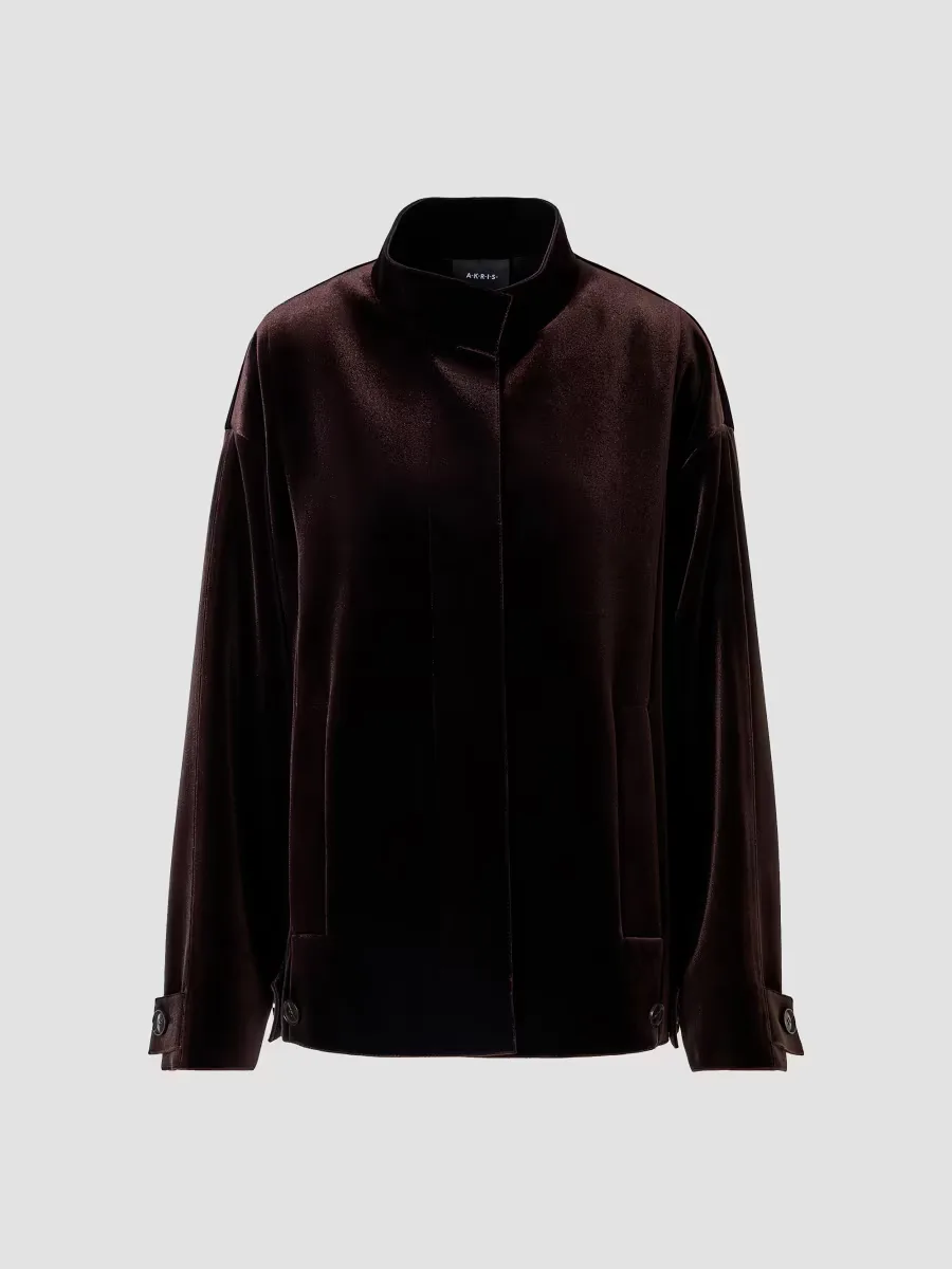 Huma Velvet Oversized Parka by Akris