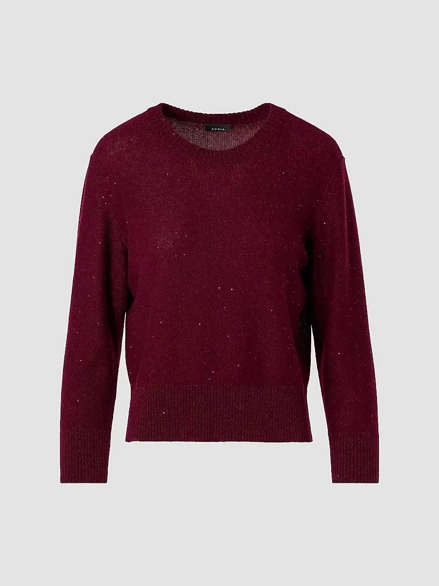 Sequin Cashmere Crewneck Sweater by Akris