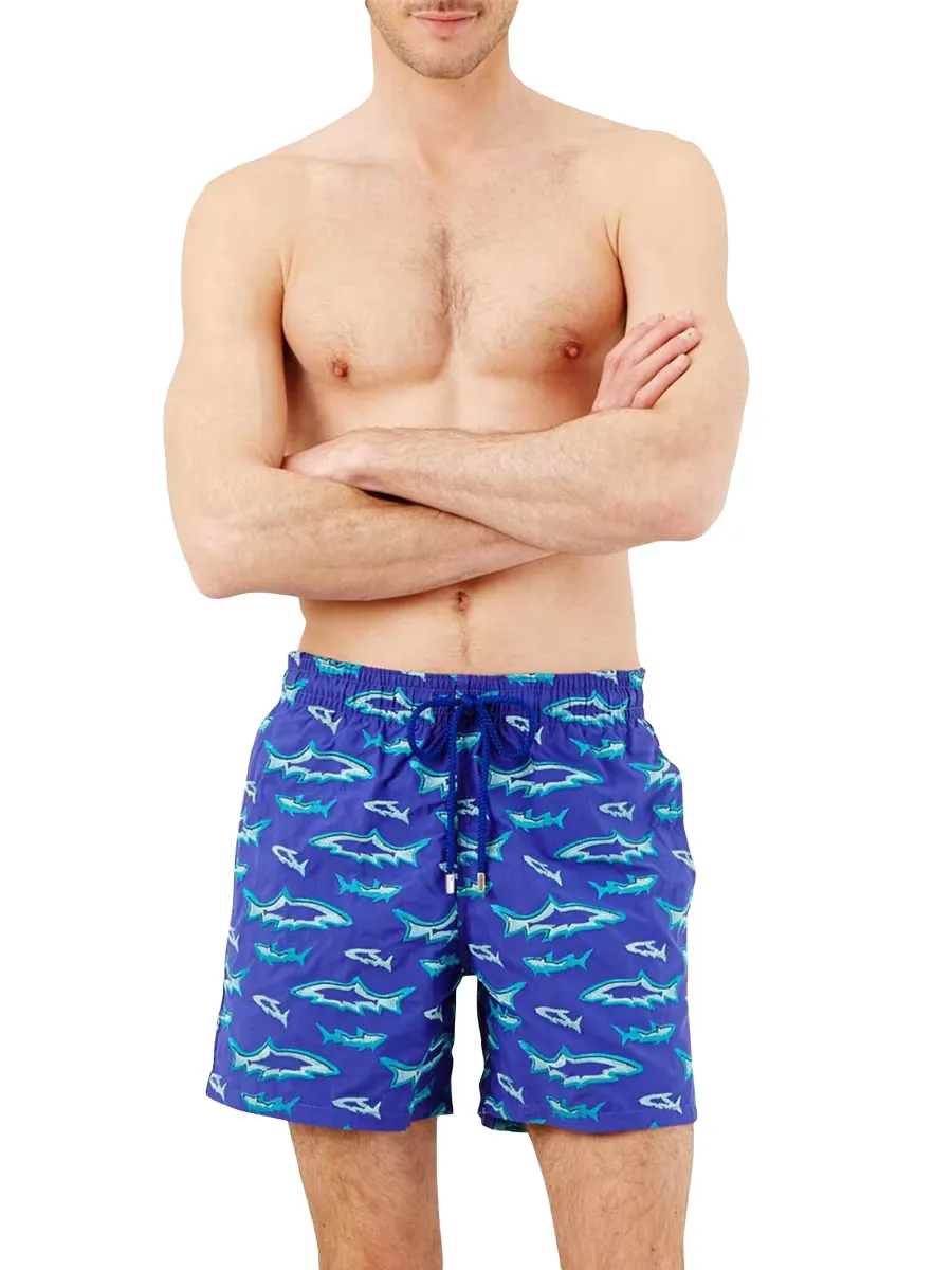 Requins Embroidered Swim Shorts