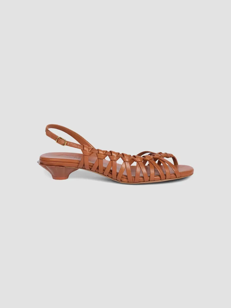 Estra Woven Leather Sandals by Chloé