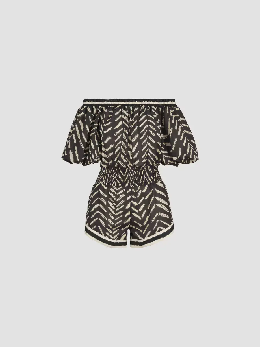 Playa Grande Water Hymn Cotton Romper by Johanna Ortiz