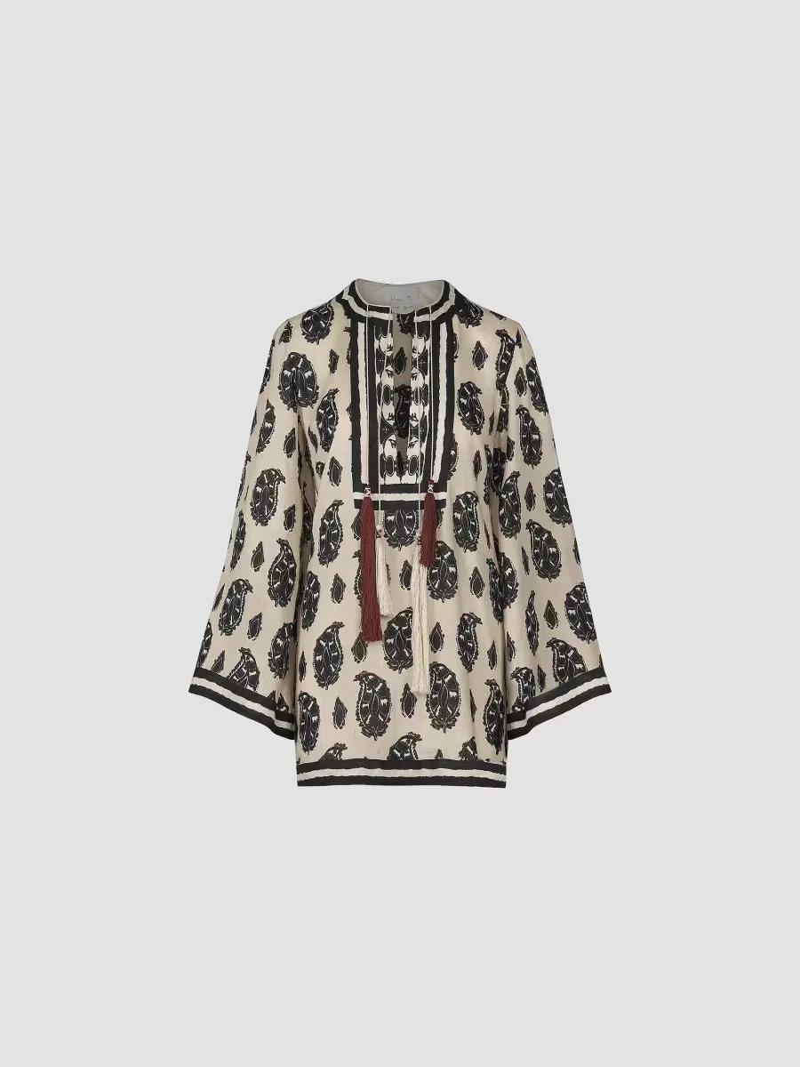 Caretaker of the Jungle Linen Tunic Dress by Johanna Ortiz