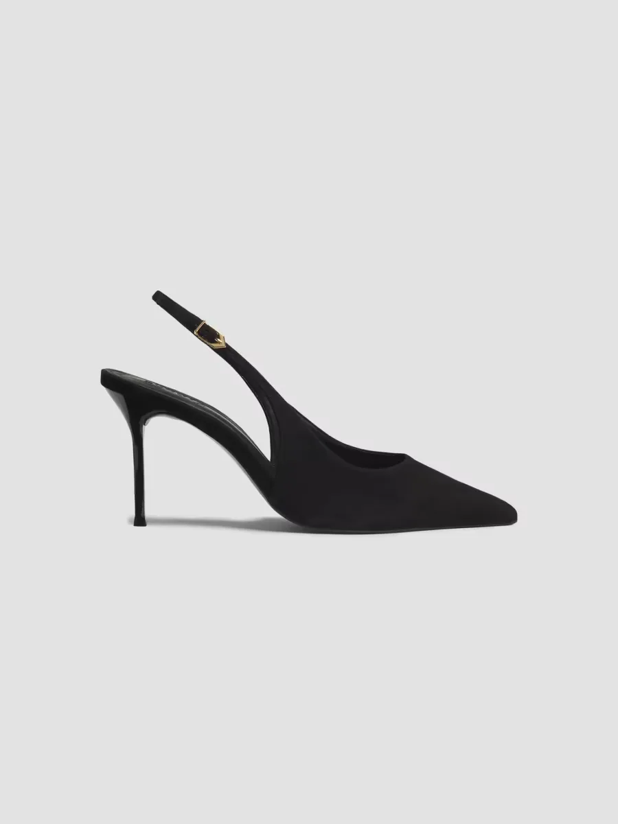 Alicia Sling 90MM Suede Slingback Pumps