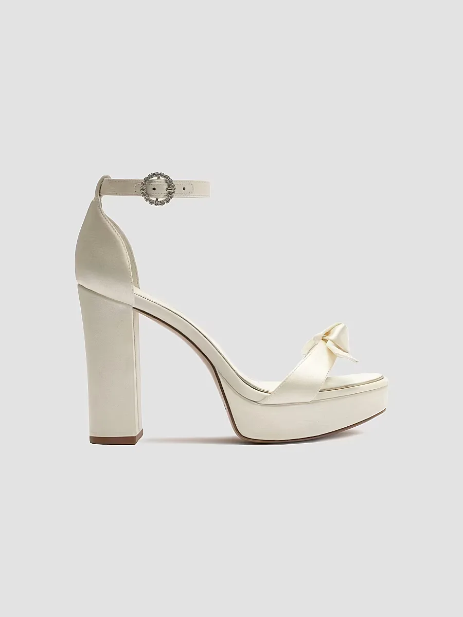 Clarita 120MM Satin Platform Sandals