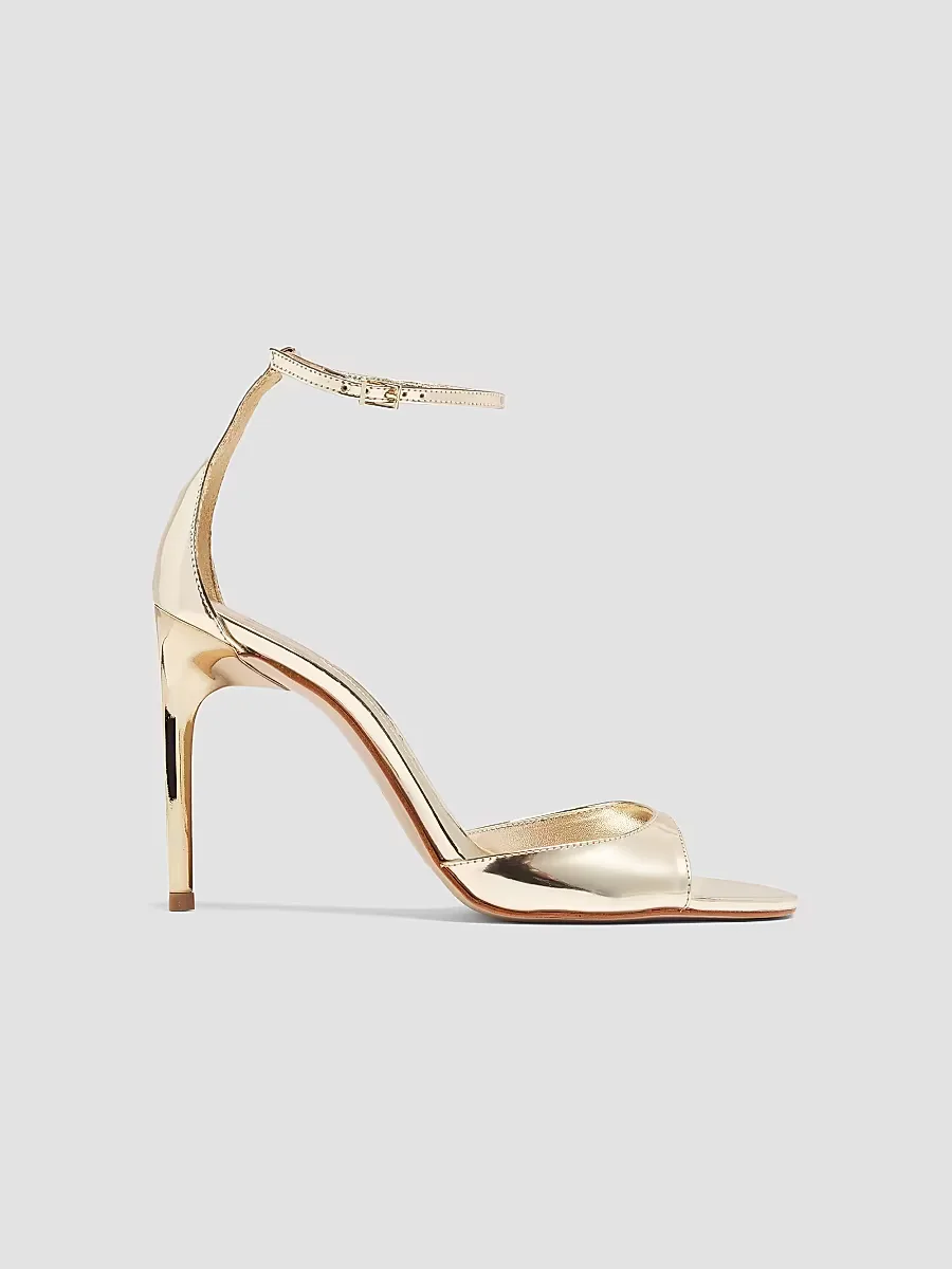 Scarlett 100MM Metallic Leather Stiletto Sandals