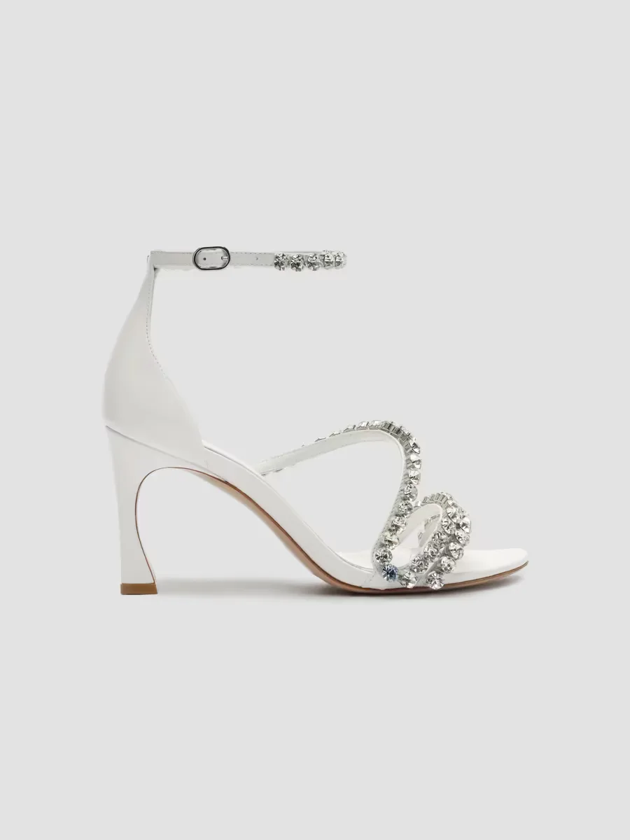 Something Blue 85MM Crystal-Embellished Leather Sandals by Alexandre Birman