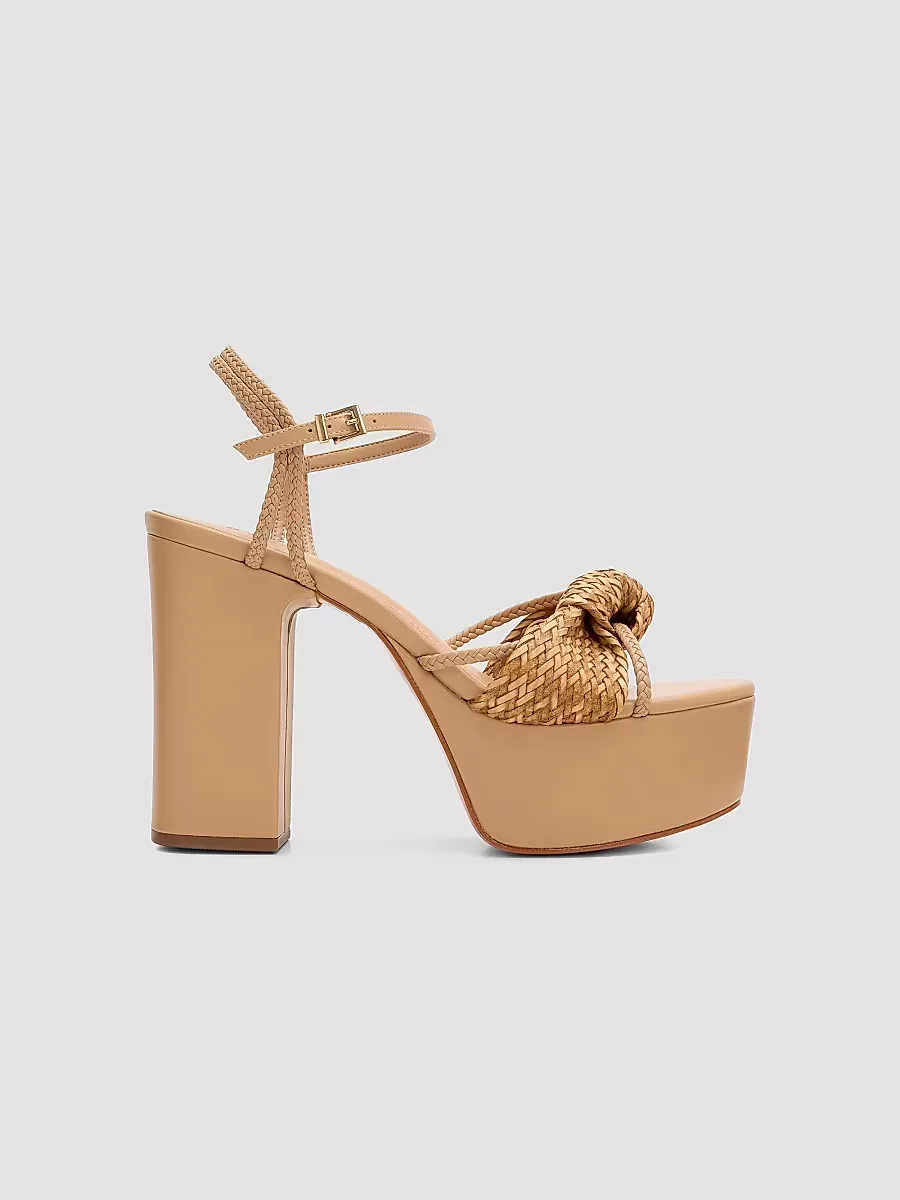 Kalina 100MM Leather Platform Sandals by SCHUTZ