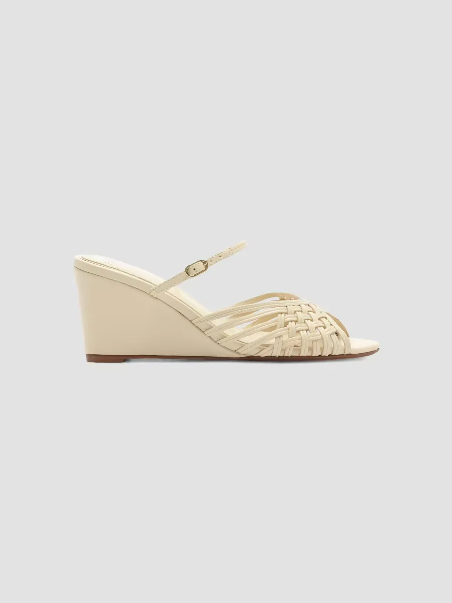 Lilian 75MM Leather Wedge Sandals by Alexandre Birman